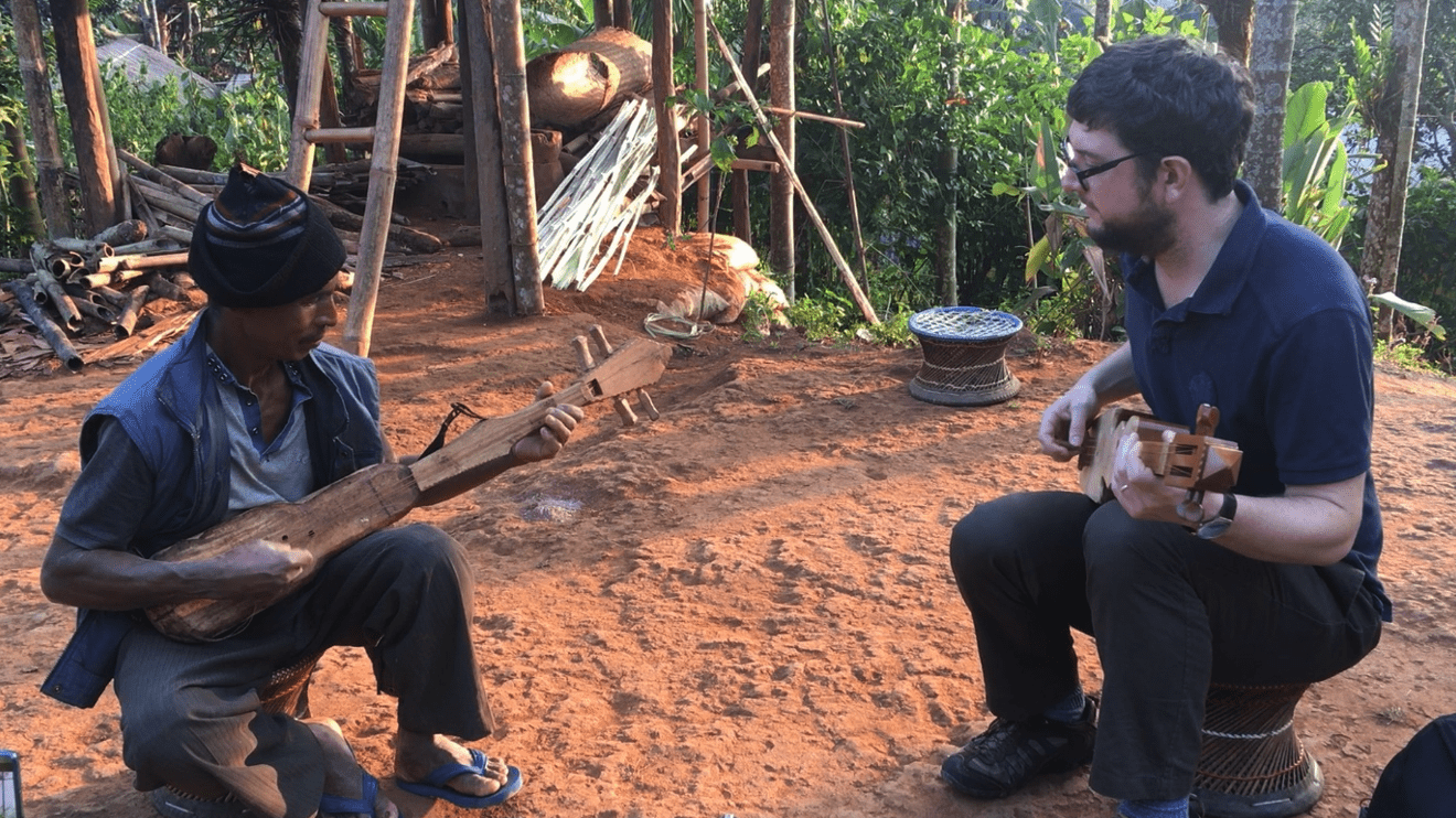 Jamming with Rani Maring in Pahambir, November 2018